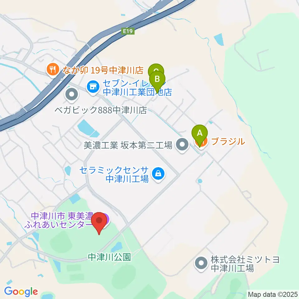 東美濃ふれあいセンター周辺のホテル一覧地図