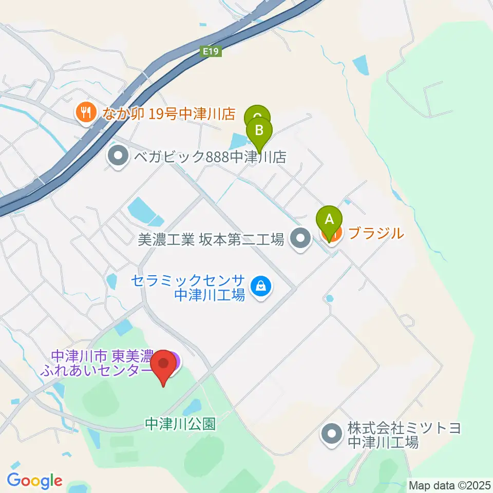 東美濃ふれあいセンター周辺のホテル一覧地図
