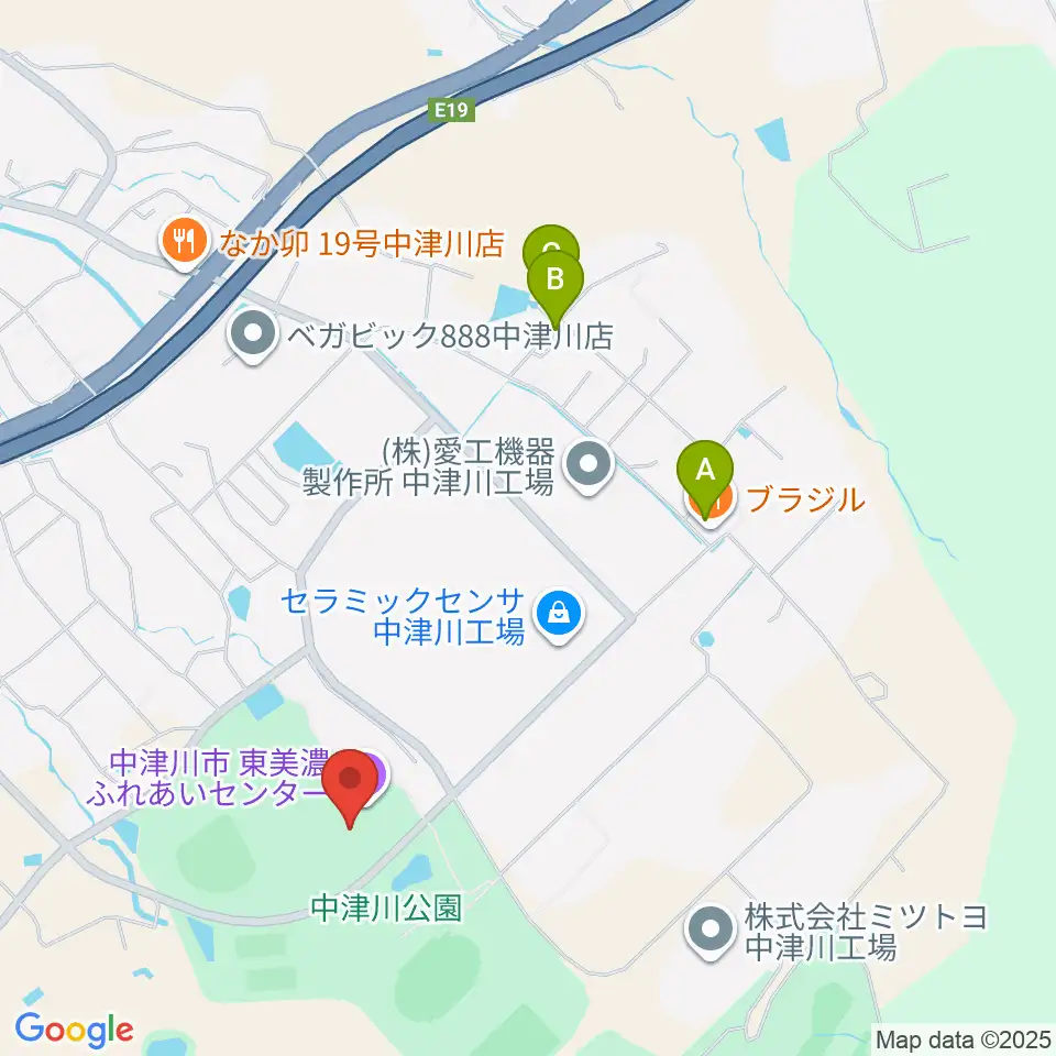 東美濃ふれあいセンター周辺のホテル一覧地図