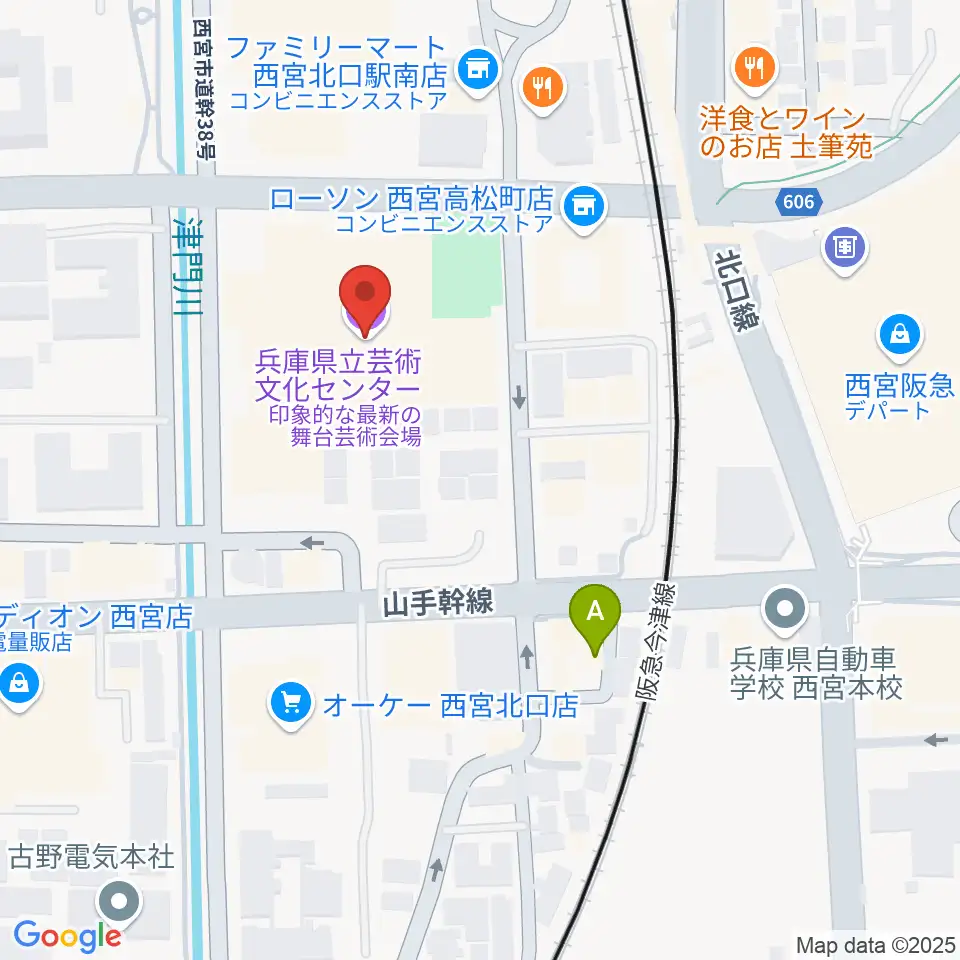 兵庫県立芸術文化センター KOBELCO大ホール周辺のホテル一覧地図