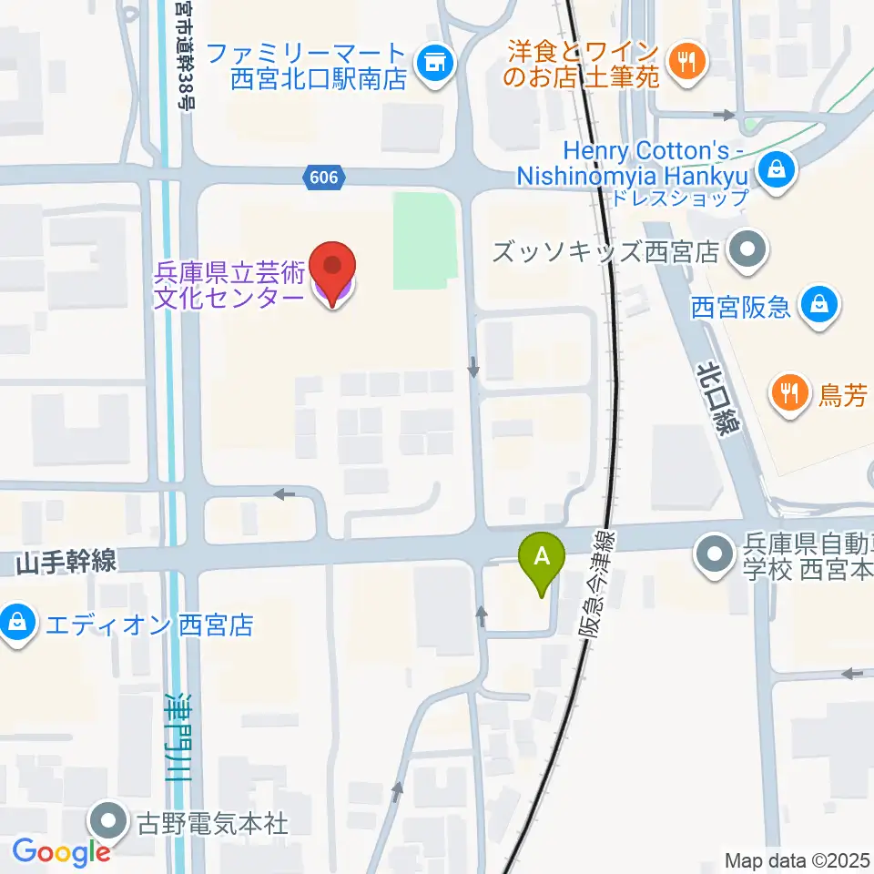 兵庫県立芸術文化センター KOBELCO大ホール周辺のホテル一覧地図
