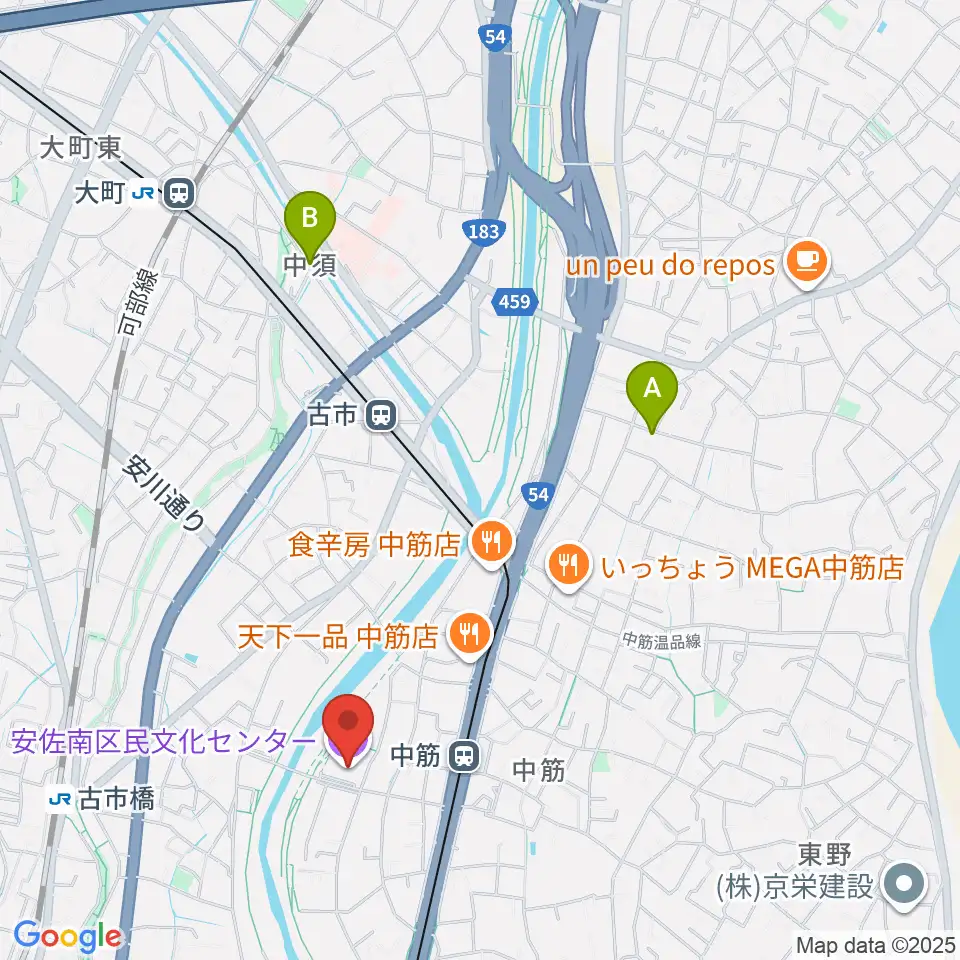 マエダハウジング安佐南区民文化センター周辺のホテル一覧地図