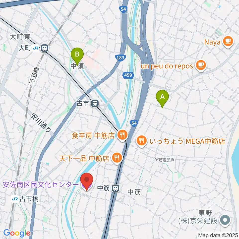 マエダハウジング安佐南区民文化センター周辺のホテル一覧地図