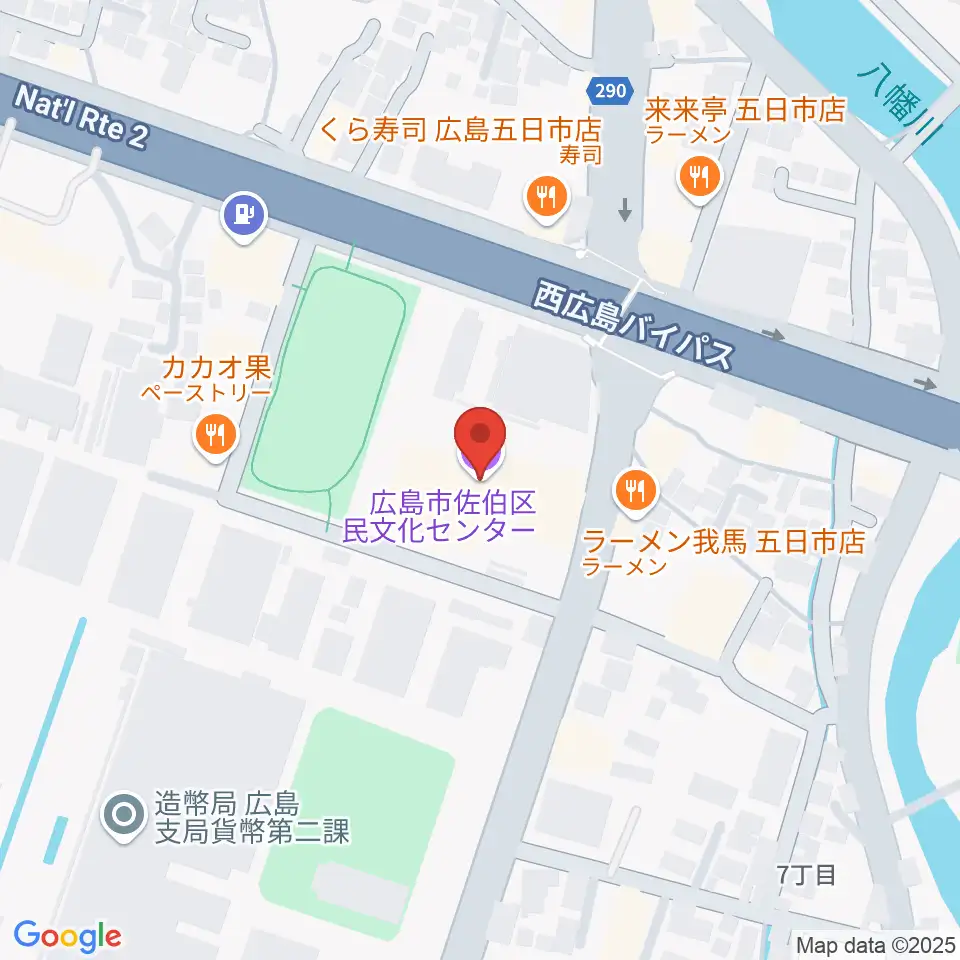 広島市佐伯区民文化センター周辺のホテル一覧地図