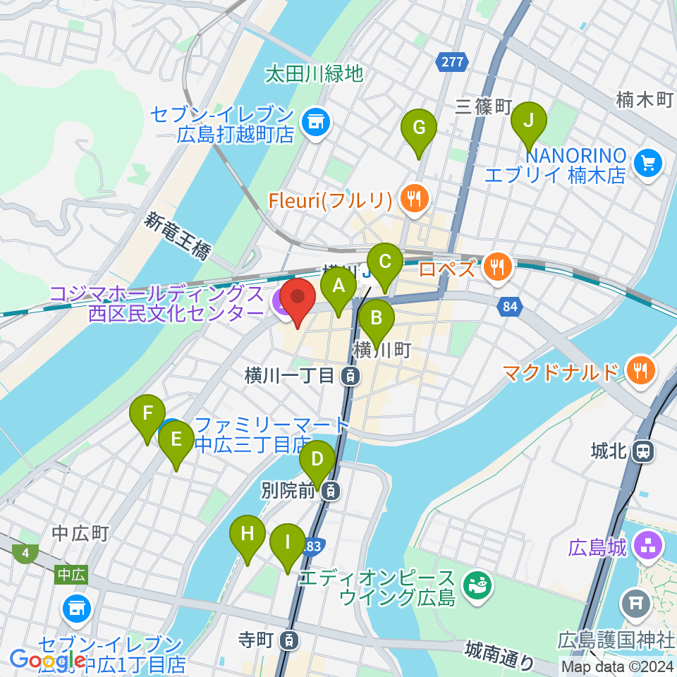 コジマホールディングス西区民文化センター周辺のホテル一覧地図