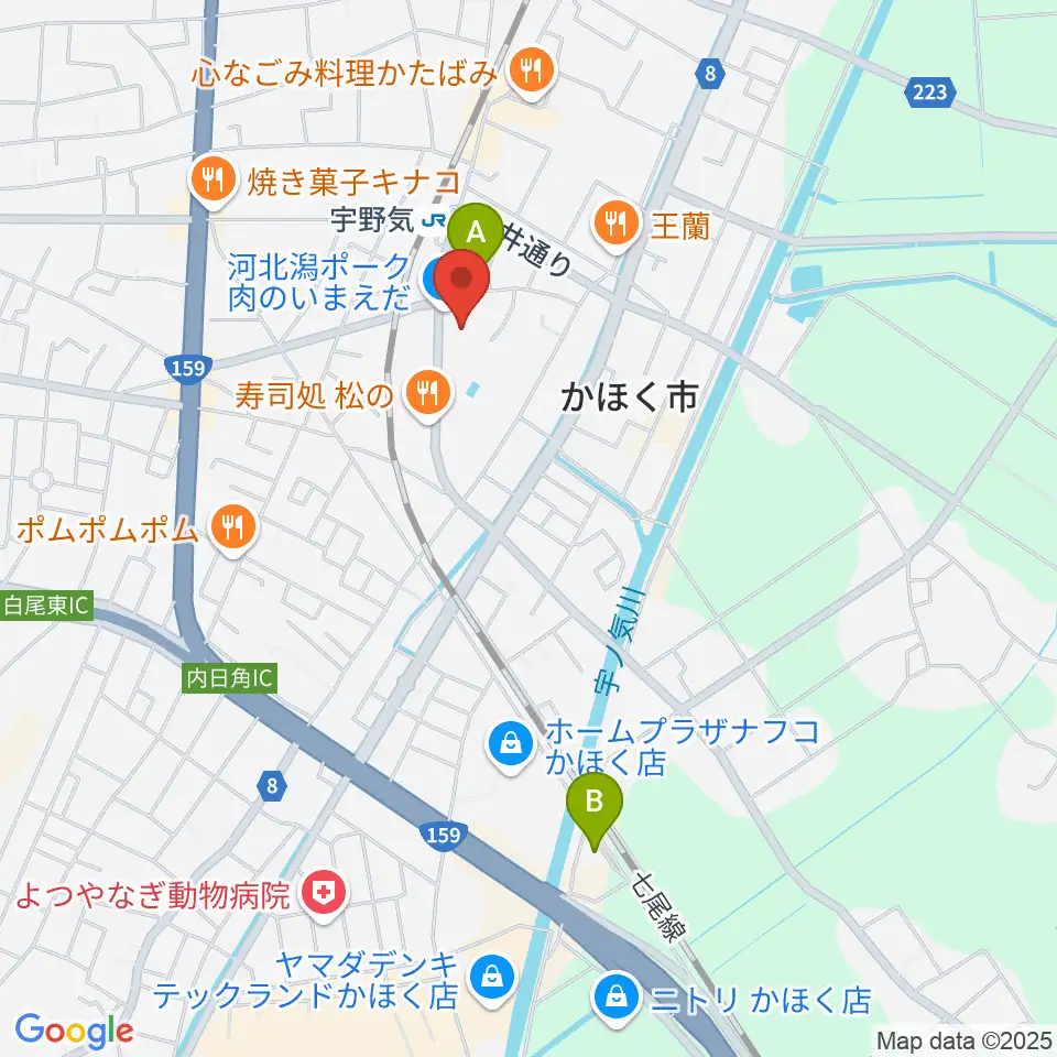 開進堂楽器 MPC宇ノ気周辺のホテル一覧地図