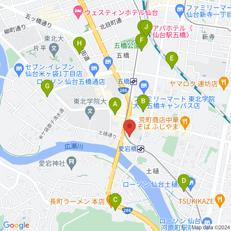 ラジオ3 仙台シティエフエム周辺のホテル一覧地図