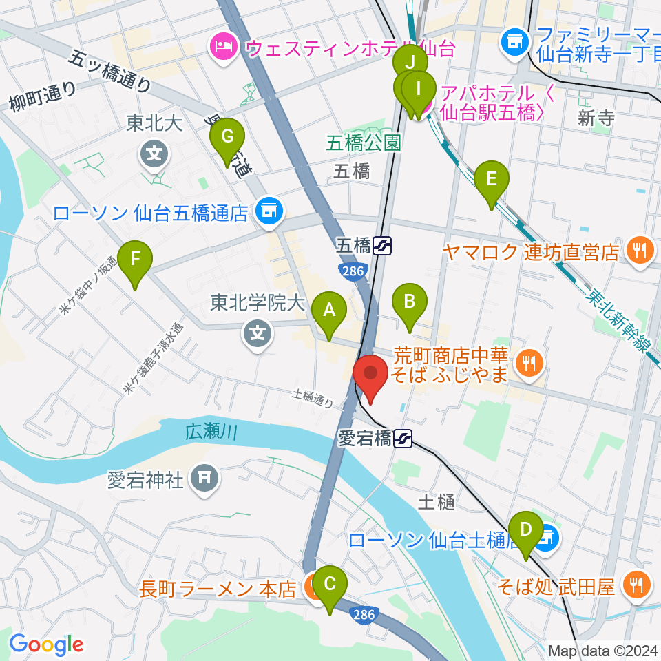 ラジオ3 仙台シティエフエム周辺のホテル一覧地図