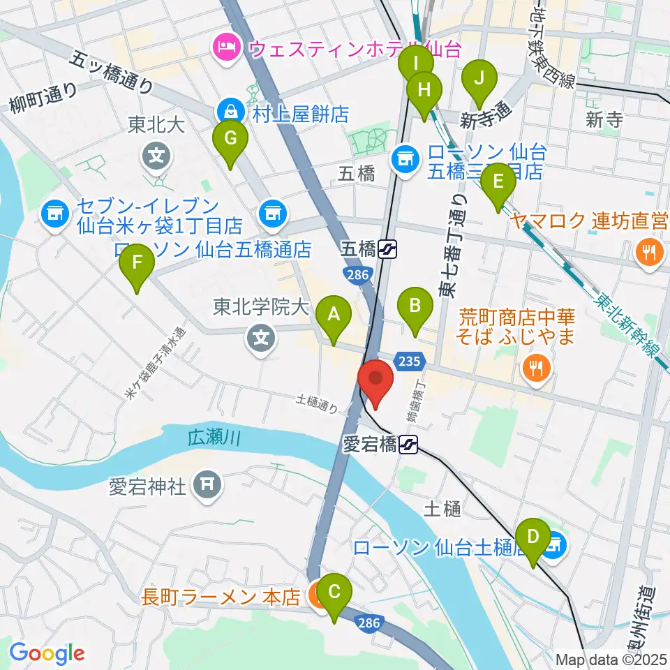 ラジオ3 仙台シティエフエム周辺のホテル一覧地図