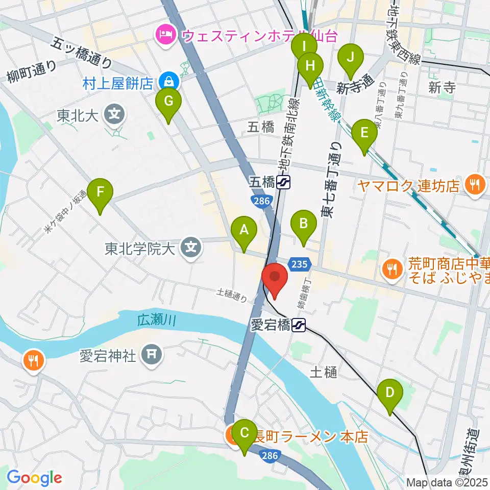 ラジオ3 仙台シティエフエム周辺のホテル一覧地図