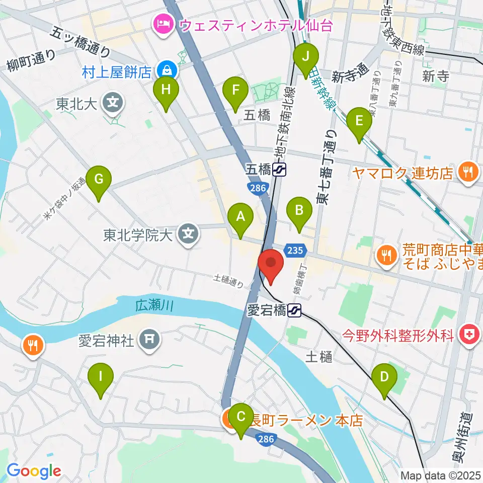 ラジオ3 仙台シティエフエム周辺のホテル一覧地図