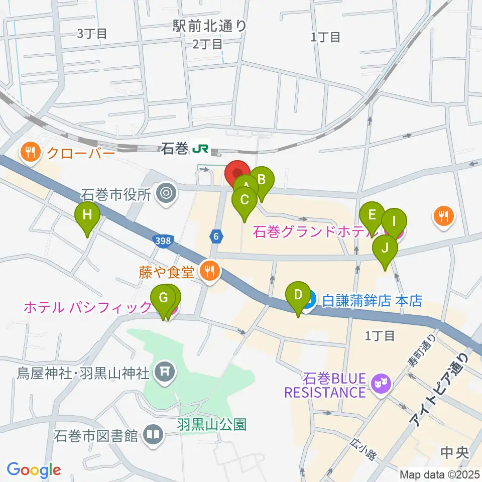 ラジオ石巻周辺のホテル一覧地図