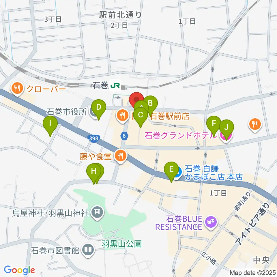 ラジオ石巻周辺のホテル一覧地図