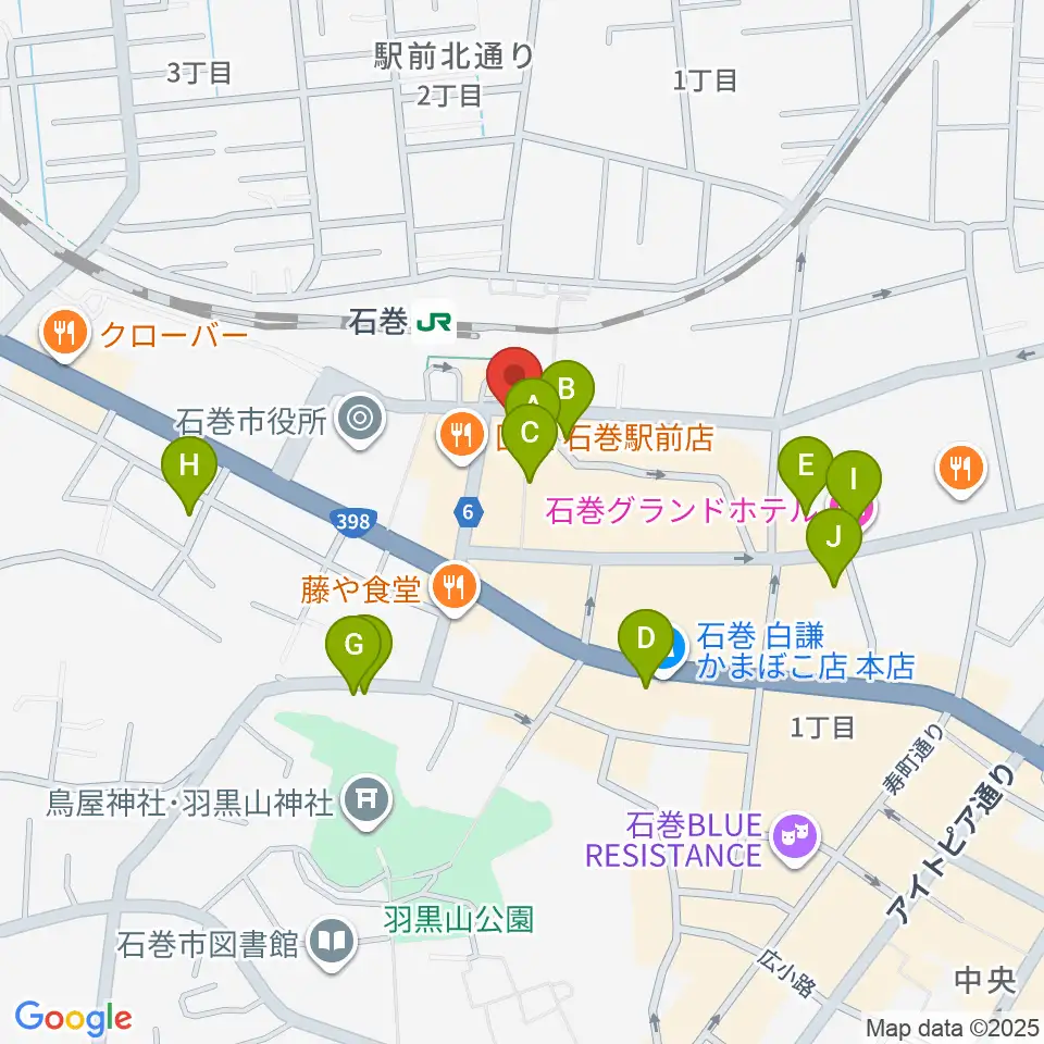 ラジオ石巻周辺のホテル一覧地図