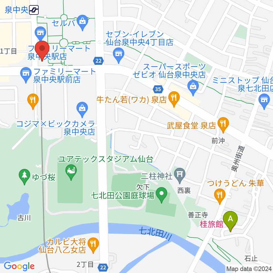 fmいずみ周辺のホテル一覧地図