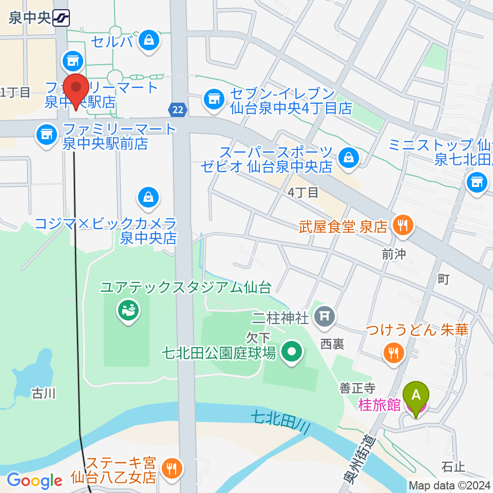 fmいずみ周辺のホテル一覧地図