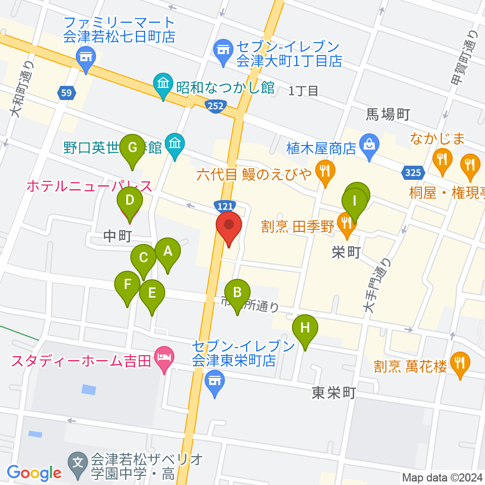 エフエム会津周辺のホテル一覧地図