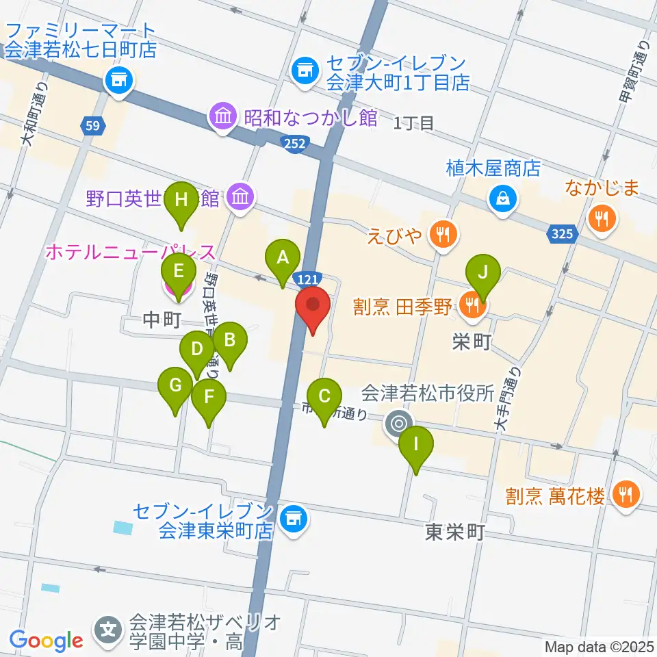 エフエム会津周辺のホテル一覧地図