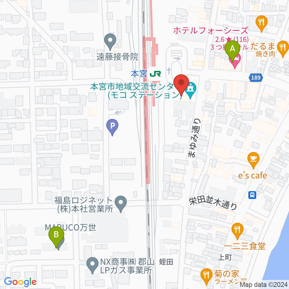 FMモットコム周辺のホテル一覧地図