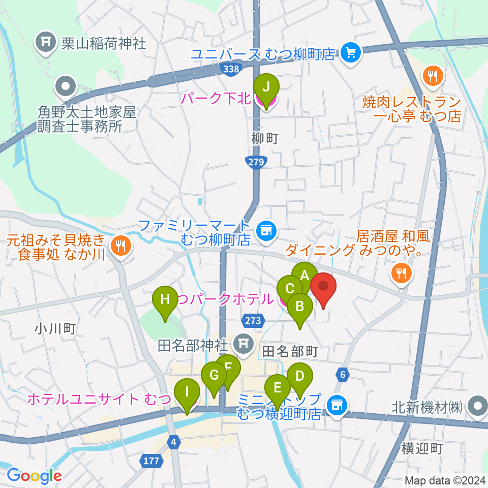 FMアジュール周辺のホテル一覧地図