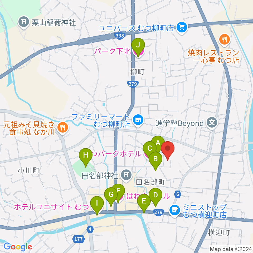 FMアジュール周辺のホテル一覧地図