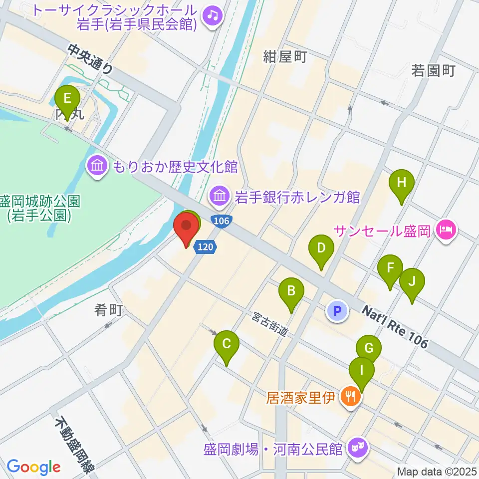 ラヂオもりおか周辺のホテル一覧地図