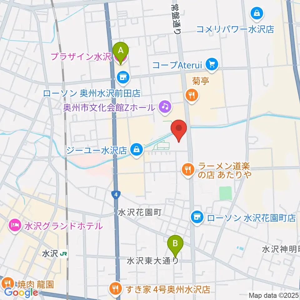 奥州エフエム周辺のホテル一覧地図