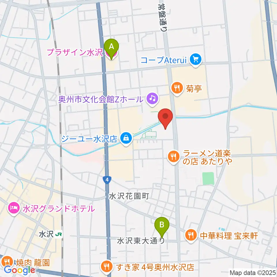 奥州エフエム周辺のホテル一覧地図