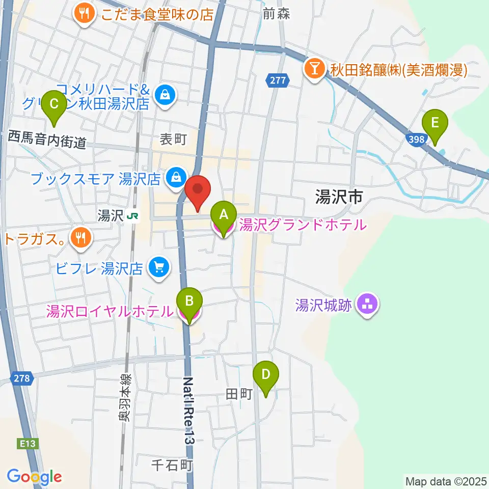 FMゆーとぴあ周辺のホテル一覧地図