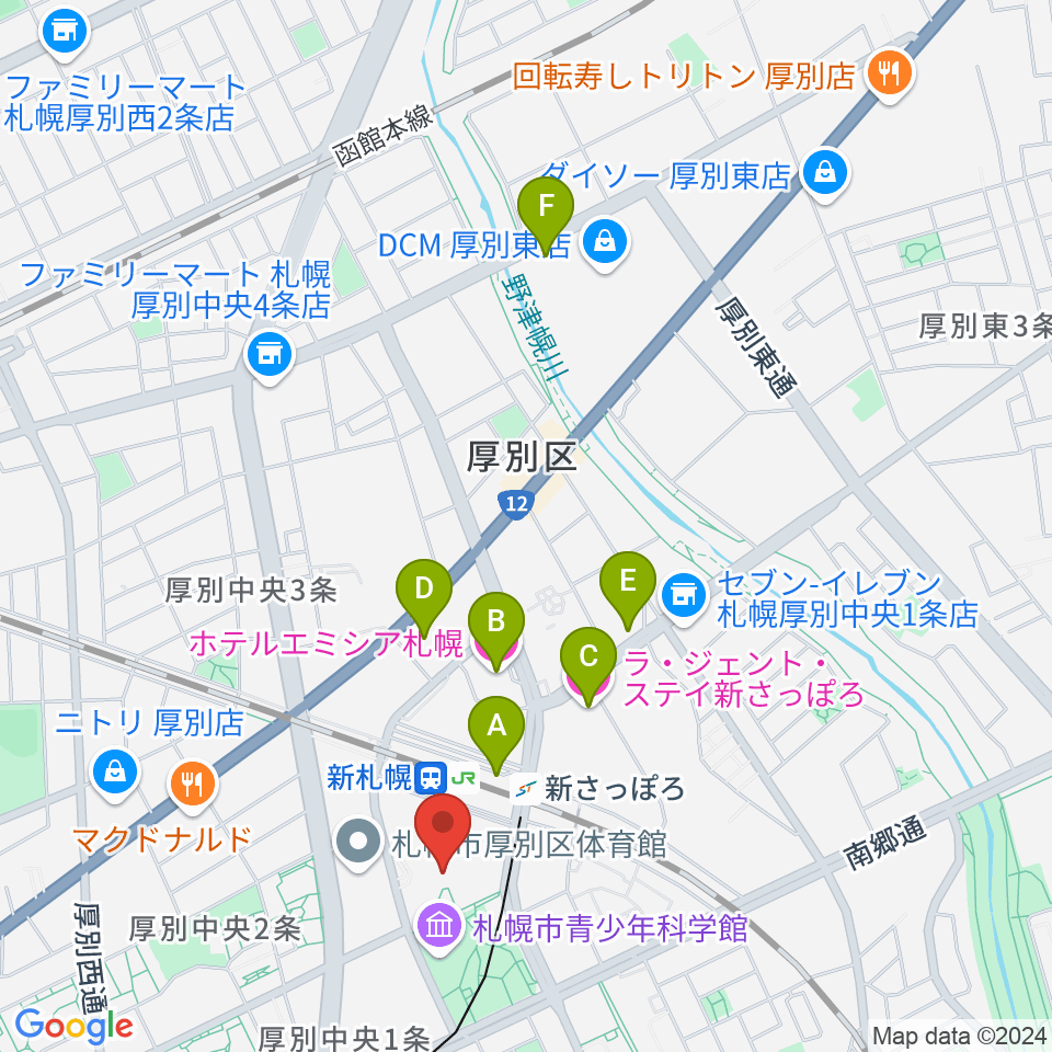 RADIOワンダーストレージ FMドラマシティ周辺のホテル一覧地図