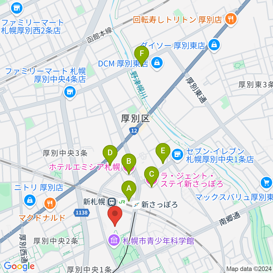 RADIOワンダーストレージ FMドラマシティ周辺のホテル一覧地図