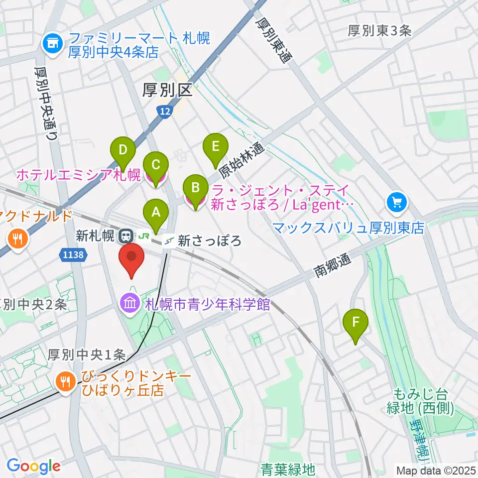 RADIOワンダーストレージ FMドラマシティ周辺のホテル一覧地図