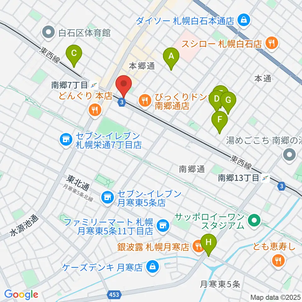 エフエムしろいし With-S周辺のホテル一覧地図