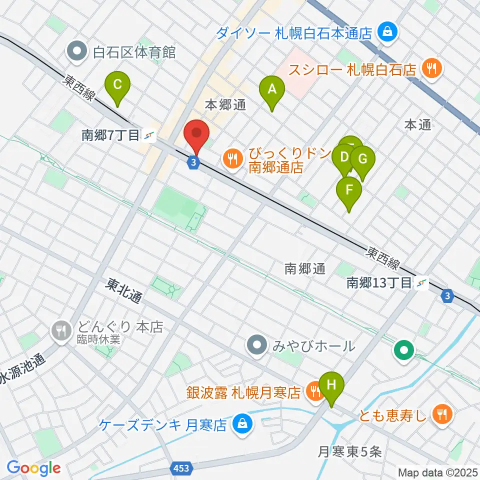 エフエムしろいし With-S周辺のホテル一覧地図