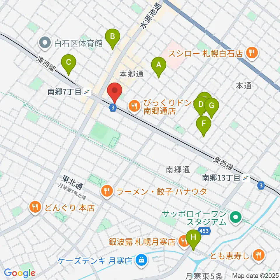 エフエムしろいし With-S周辺のホテル一覧地図