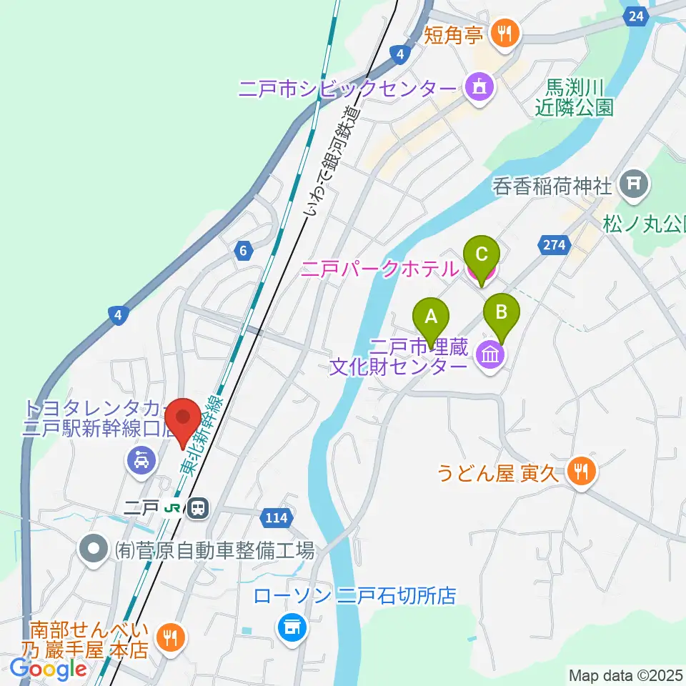 カシオペアFM周辺のホテル一覧地図