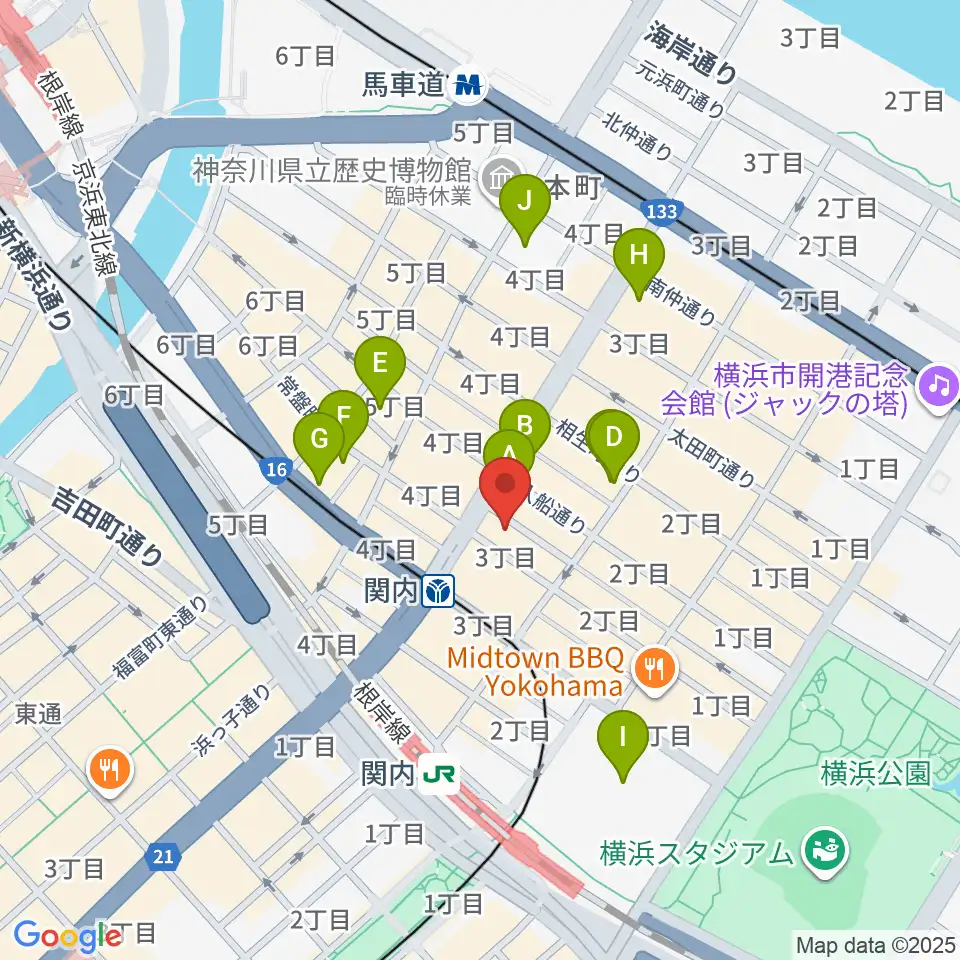横浜BAYSIS周辺のホテル一覧地図