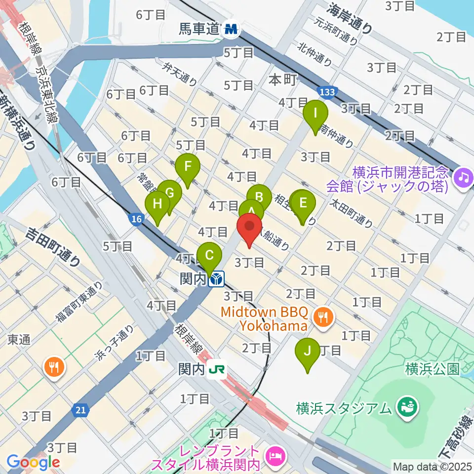横浜BAYSIS周辺のホテル一覧地図