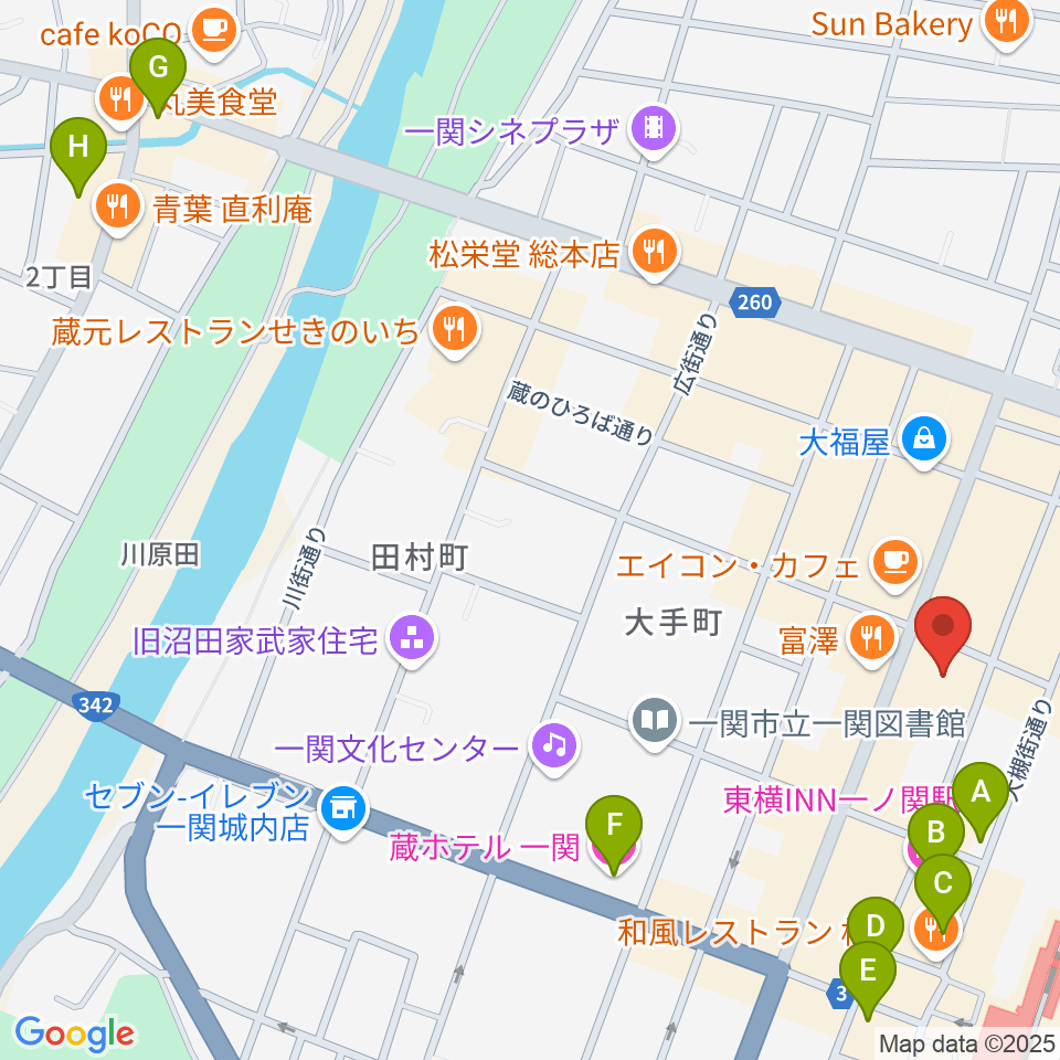 FMあすも周辺のホテル一覧地図