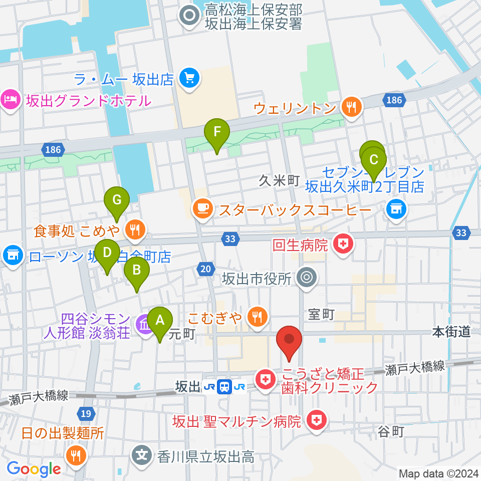 エフエム・サン周辺のホテル一覧地図