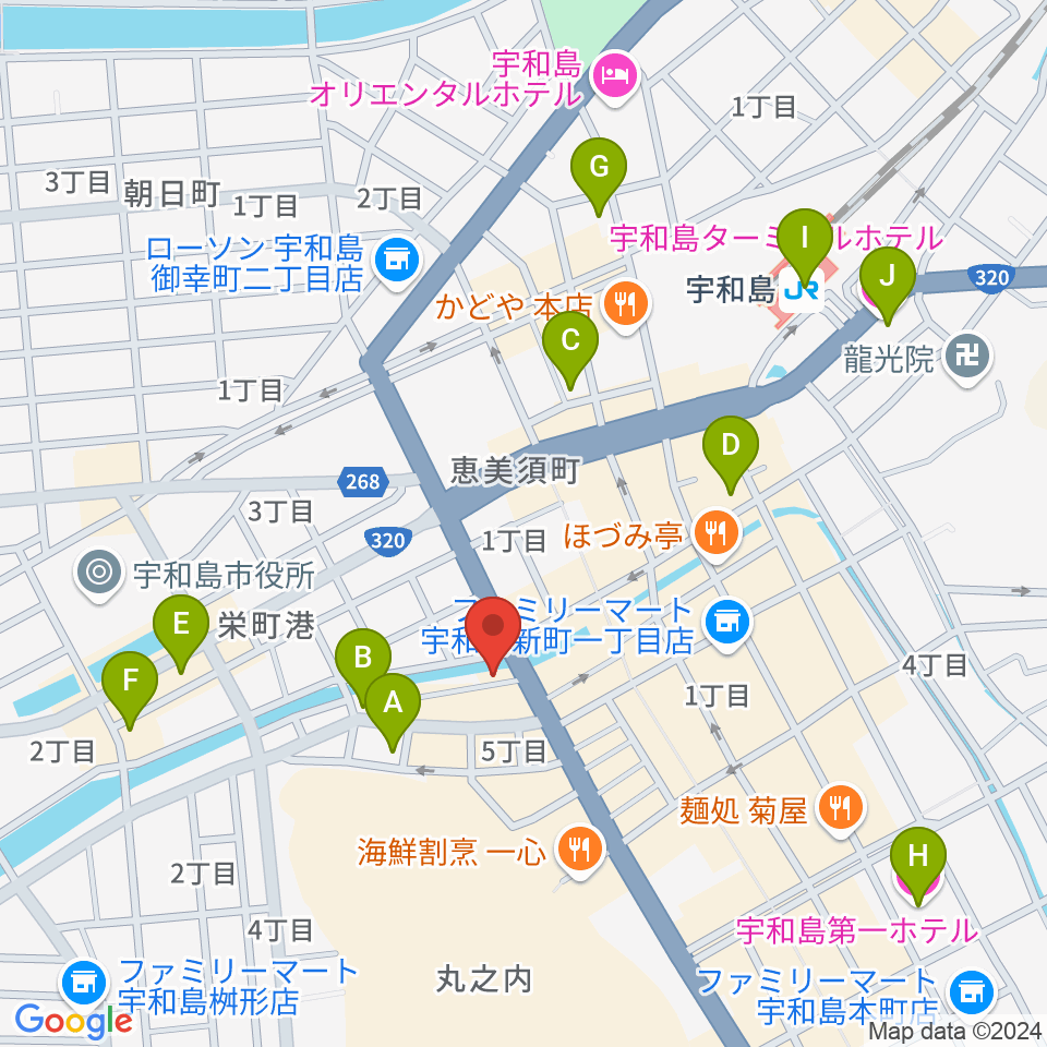 FMがいや周辺のホテル一覧地図