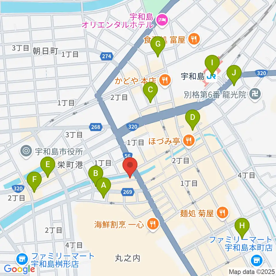 FMがいや周辺のホテル一覧地図