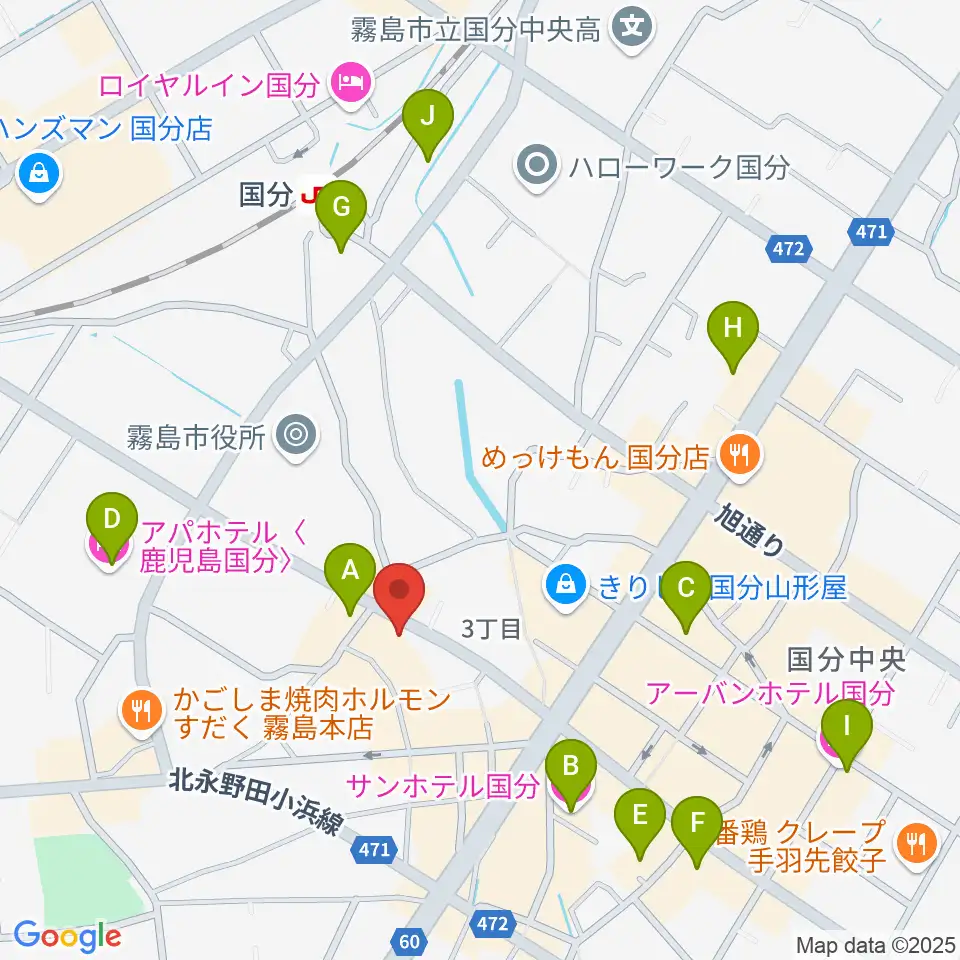 FMきりしま プラスきりしま周辺のホテル一覧地図