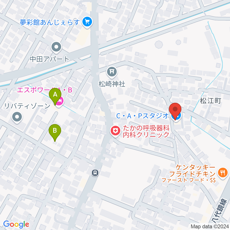 エフエムやつしろ かっぱFM周辺のホテル一覧地図