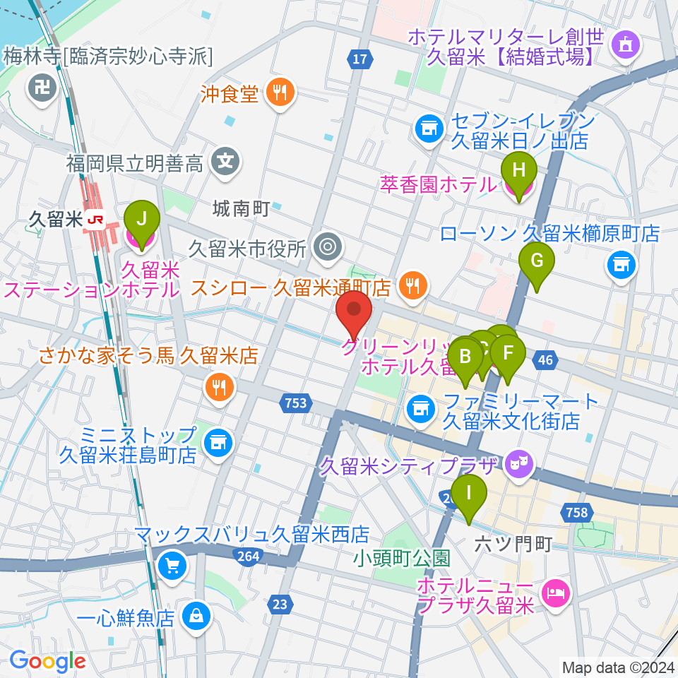 ドリームスエフエム周辺のホテル一覧地図