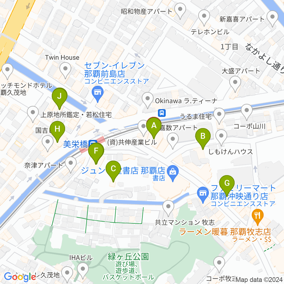 fm那覇周辺のホテル一覧地図