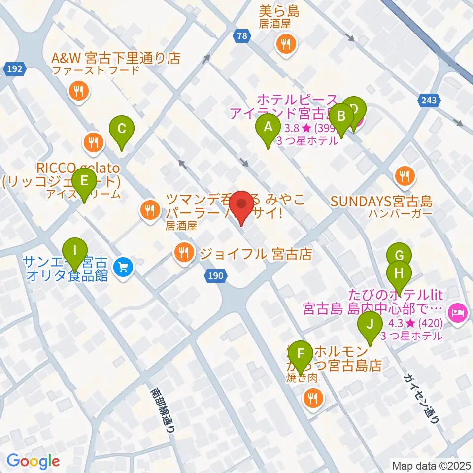 エフエムみやこ周辺のホテル一覧地図
