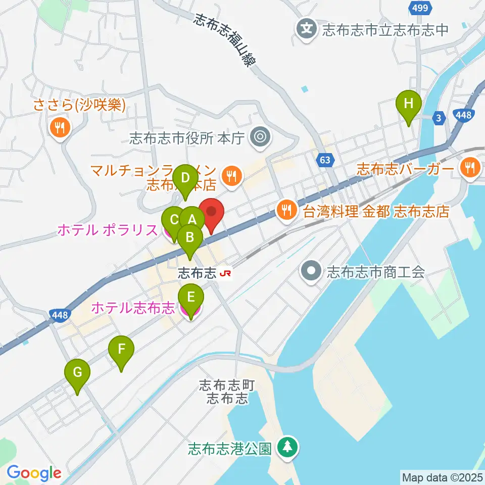 FM志布志周辺のホテル一覧地図