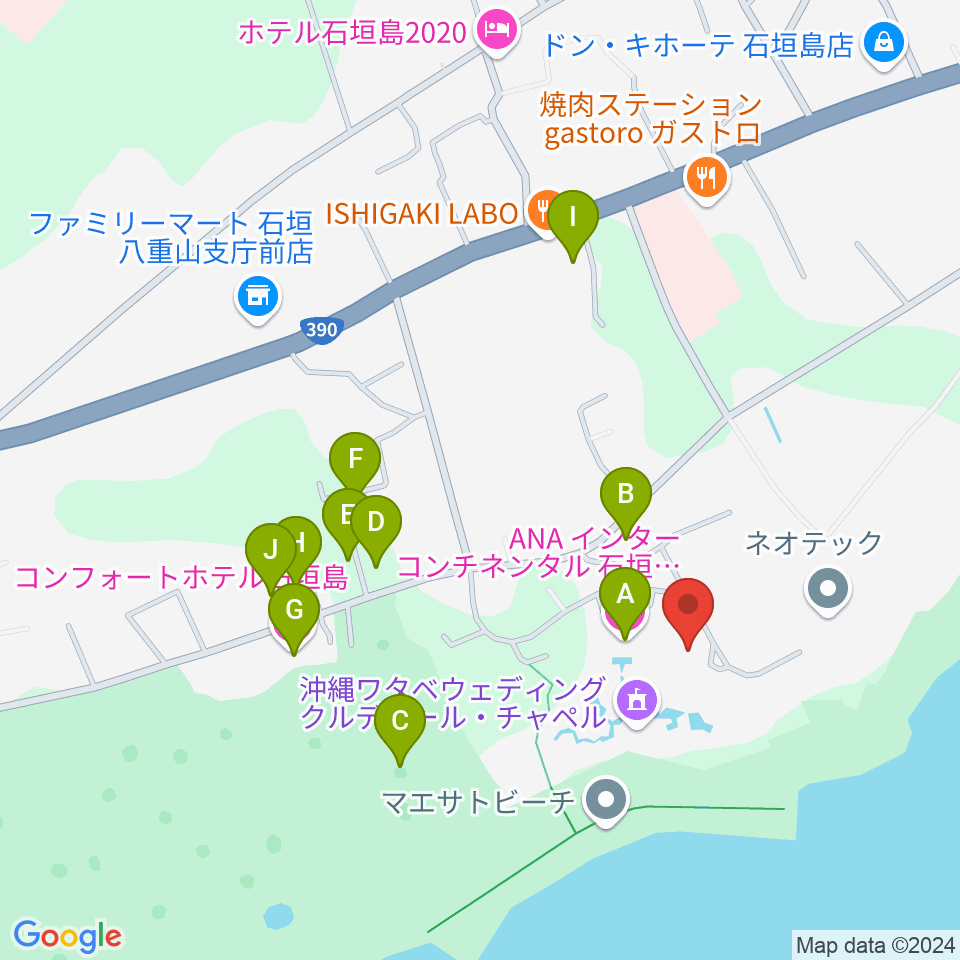 FMいしがきサンサンラジオ周辺のホテル一覧地図