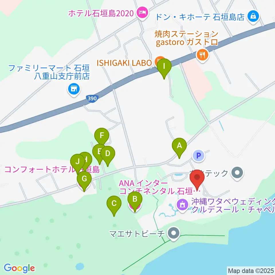FMいしがきサンサンラジオ周辺のホテル一覧地図